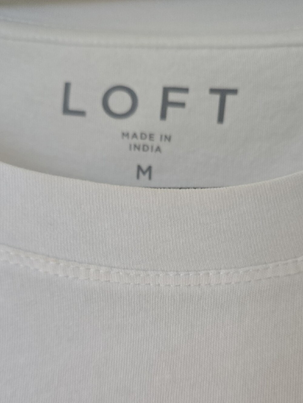 LOFT White Long Sleeve Tee with Pink 'LOVE XOXO' Graphic - Picture 2 of 3